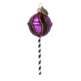 Load image into Gallery viewer, Midnight Amethyst Lollipop Premium christmas glass ornament 2022-140

