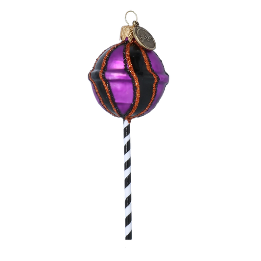 Midnight Amethyst Lollipop Premium christmas glass ornament 2022-140
