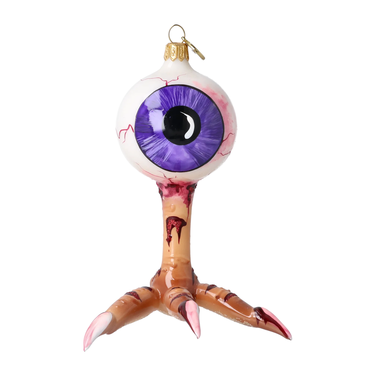 Vigilant Amethyst Talon | Hand-Painted Glass Ornament | Blubom 2022-141