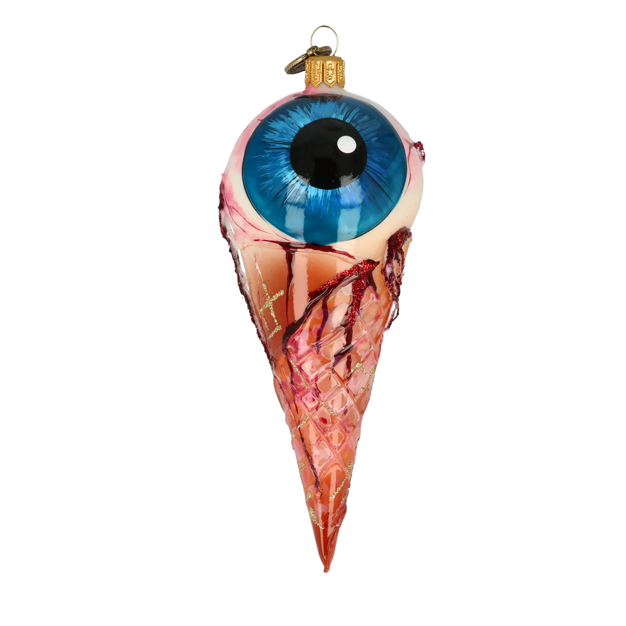 Crimson Sapphire Ocular Scoop Premium christmas glass ornament 2022-146