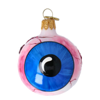 Sleepless Azure Gaze | Hand-Painted Glass Ornament | Blubom 2022-157