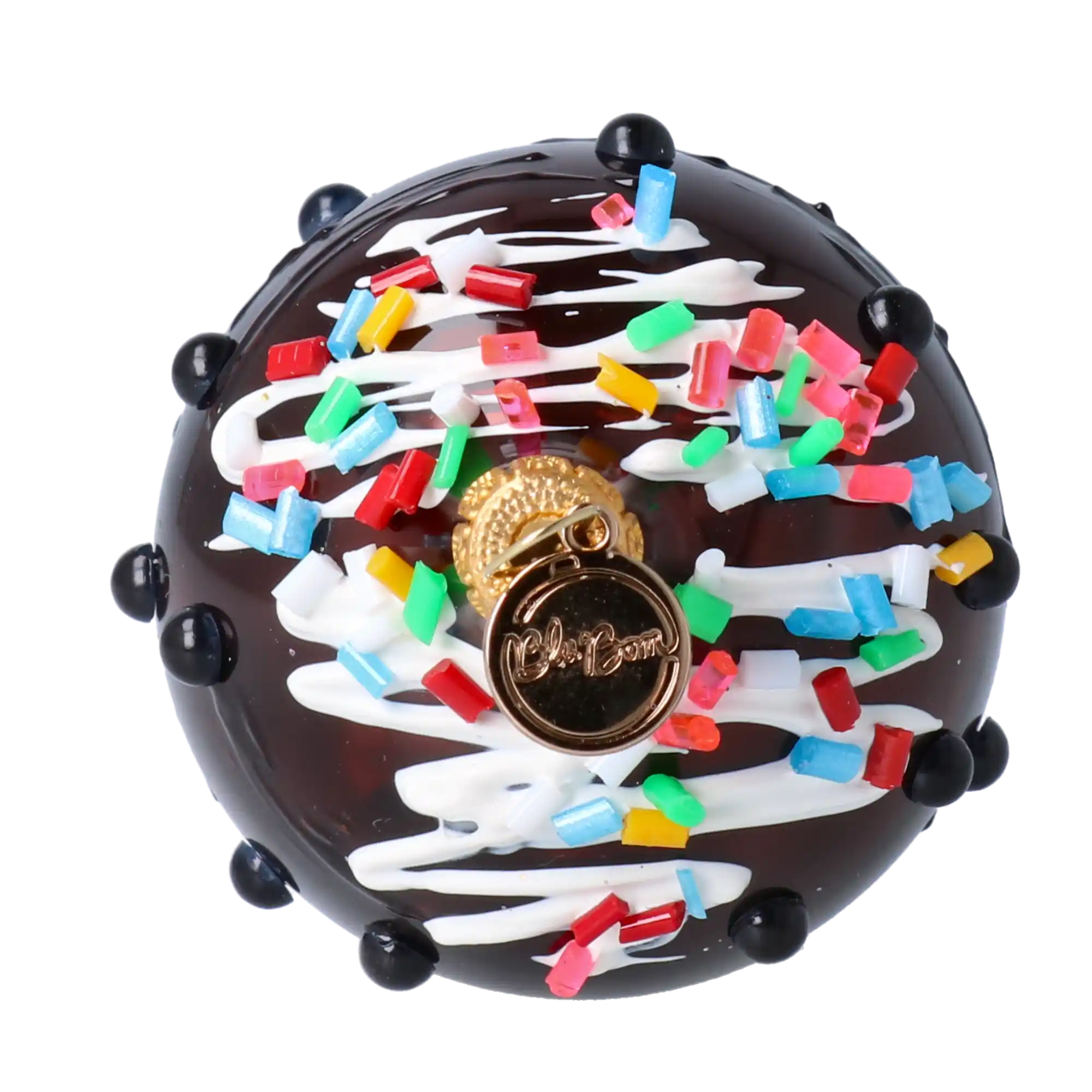 Czekoladowy Rożek Lodowy Szklana Ozdoba Czekolada z posypką Lody