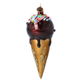 Załaduj obraz do przeglądarki galerii, Deluxe Chocolate Ice Cream Ornament Handmade Glass Christmas ornaments 2022-176
