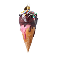 Załaduj obraz do przeglądarki galerii, Deluxe Chocolate Ice Cream Ornament Handmade Glass Christmas ornaments 2022-176
