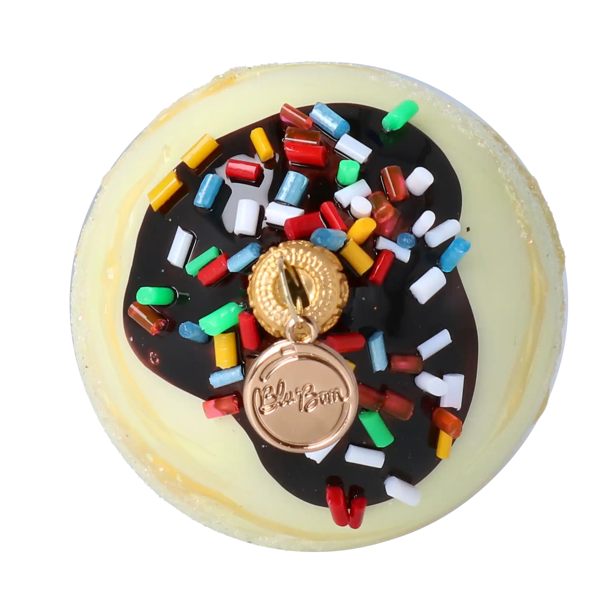 Waniliowy Rożek Lodowy Szklana Ozdoba Lody z cukierkową posypką