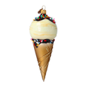 Velvet Cream Confection | Hand-Painted Glass Ornament | Blubom 2022-177