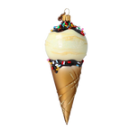 Velvet Cream Confection | Hand-Painted Glass Ornament | Blubom 2022-177