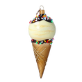 Załaduj obraz do przeglądarki galerii, Vanilla Ice Cream Cone Handmade Glass Christmas ornament 2022-177
