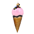 Load image into Gallery viewer, Strawberry Ice Cream Cone Glass Ornament Handmade Glass Christmas ornament 2022-178
