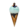 Load image into Gallery viewer, Mint Chip Ice Cream Ornament Glass Ornament Handmade Glass Christmas ornament 2022-179
