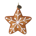 Load image into Gallery viewer, Gilded Gingerbread Star Premium christmas glass ornament 2022-189
