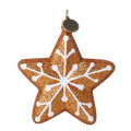 Amber Solstice Frost | Hand-Painted Glass Ornament | Blubom 2022-189