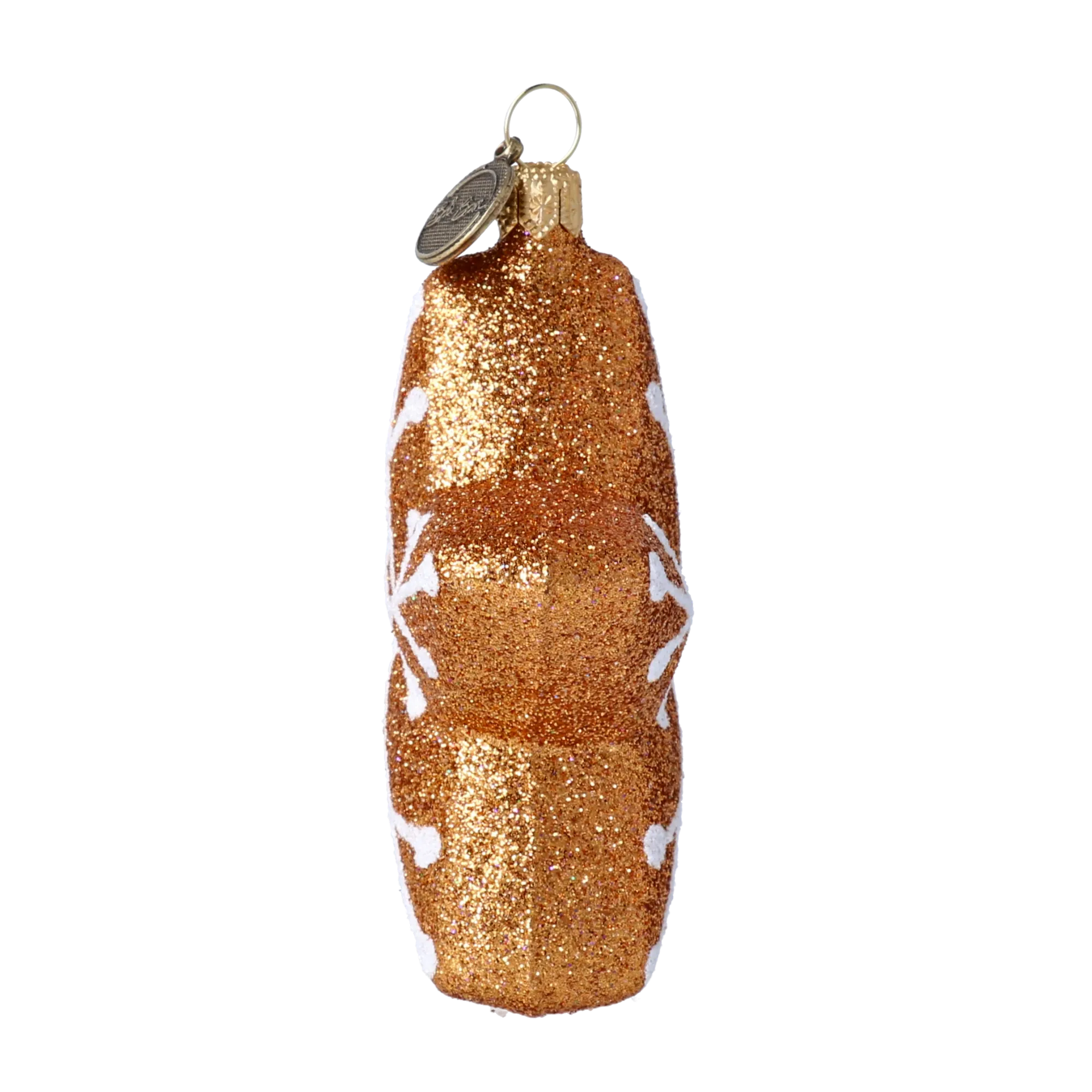 Gilded Gingerbread Star Premium christmas glass ornament 2022-189