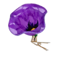 Załaduj obraz do przeglądarki galerii, Fioletowy Kwiat Klips Szklana Ozdoba Kwiatek Powój
