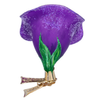 Sovereign Midnight Aria | Hand-Painted Glass Ornament | Blubom 2022-199