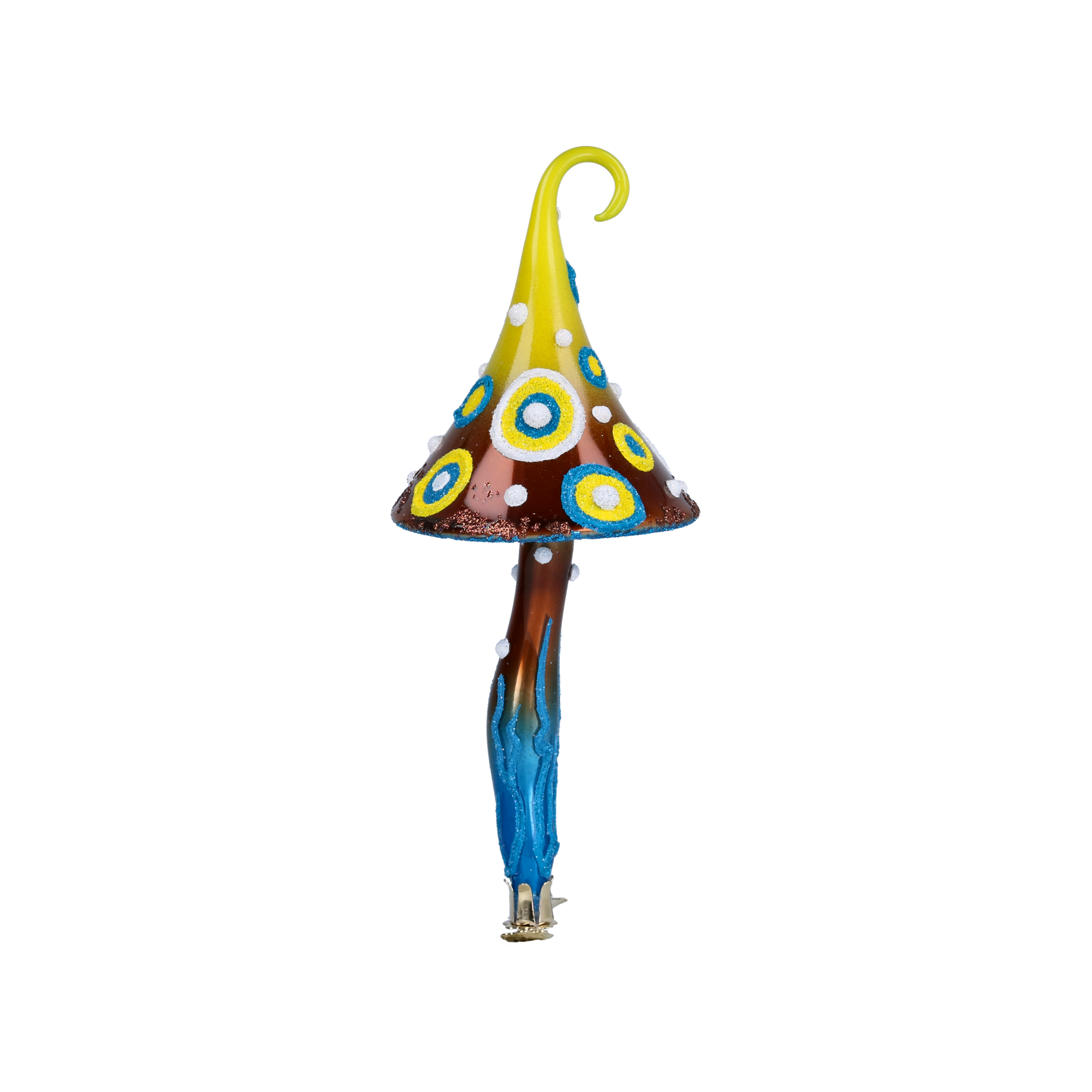 Grzybek Na Klipsie Szklana Ozdoba