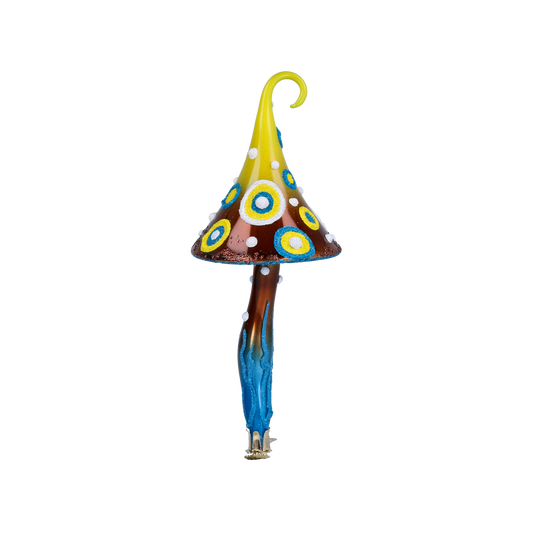 Grzybek Na Klipsie Szklana Ozdoba