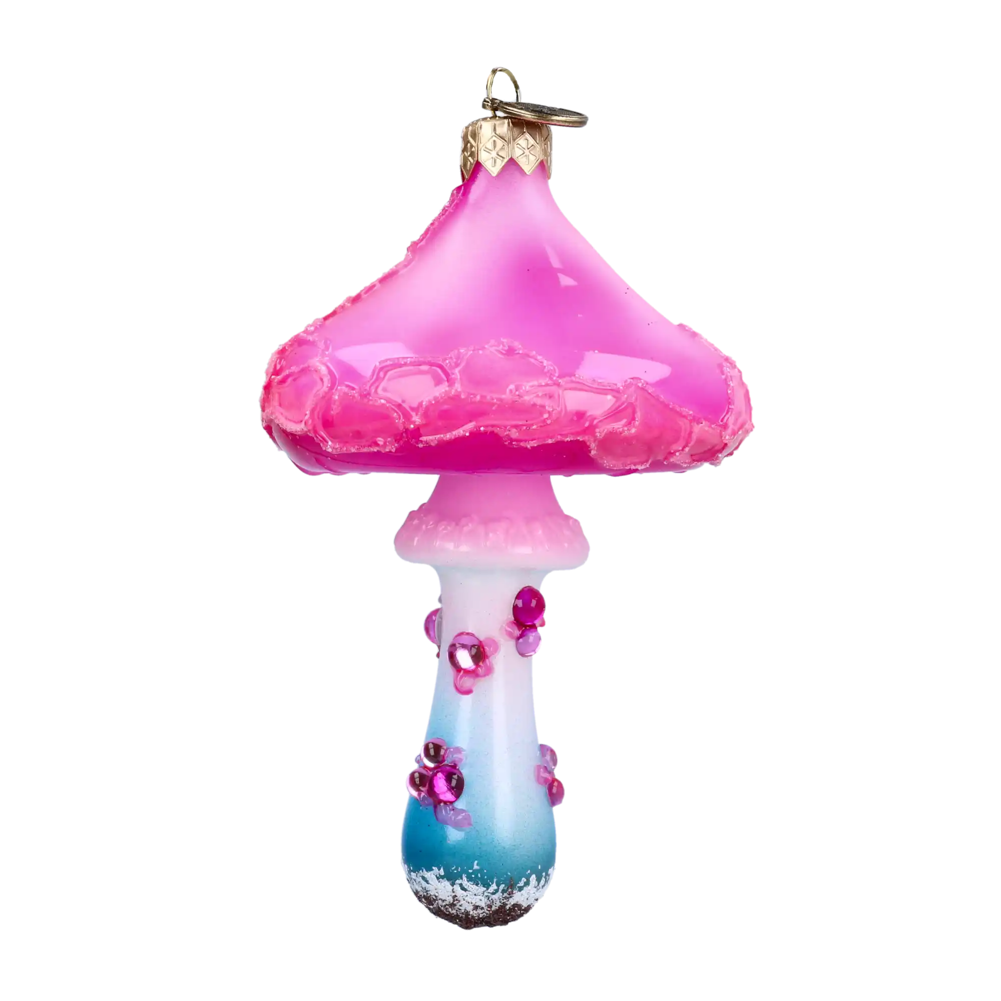 Neonowy Grzybek Szklana Ozdoba