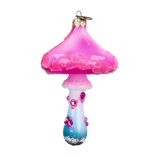 Neonowy Grzybek Szklana Ozdoba