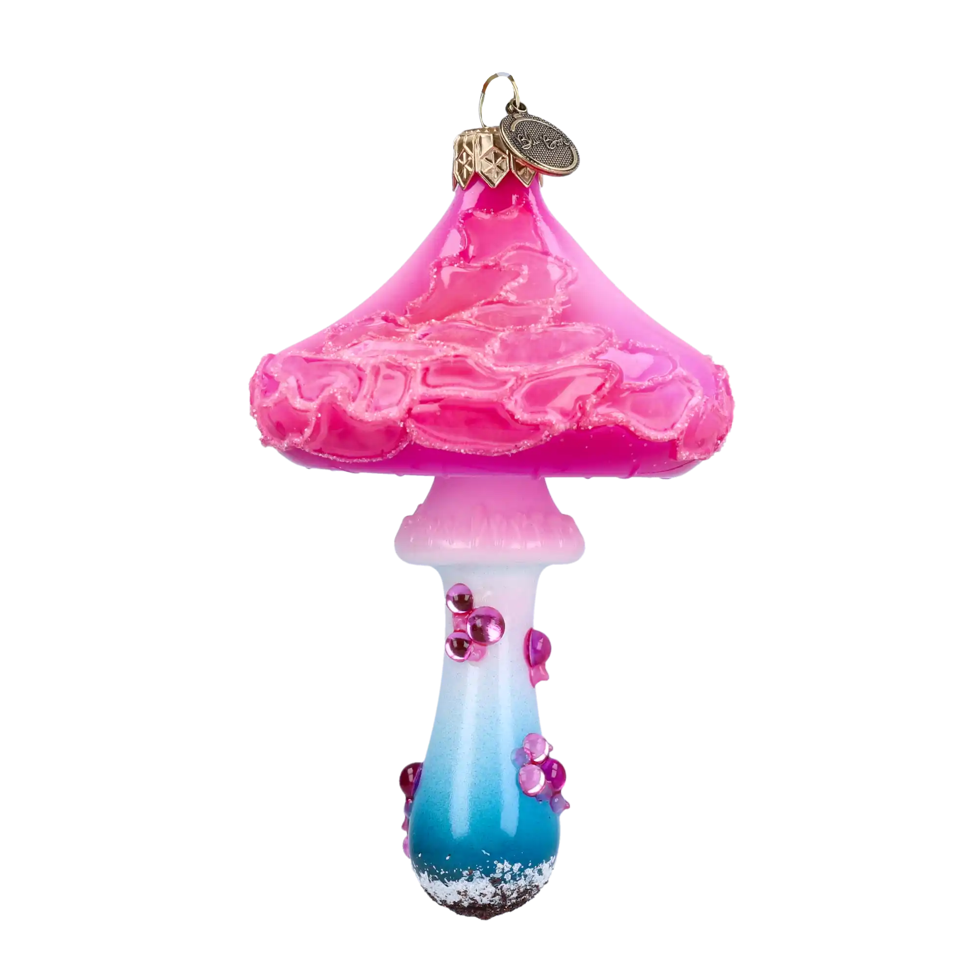 Neonowy Grzybek Szklana Ozdoba