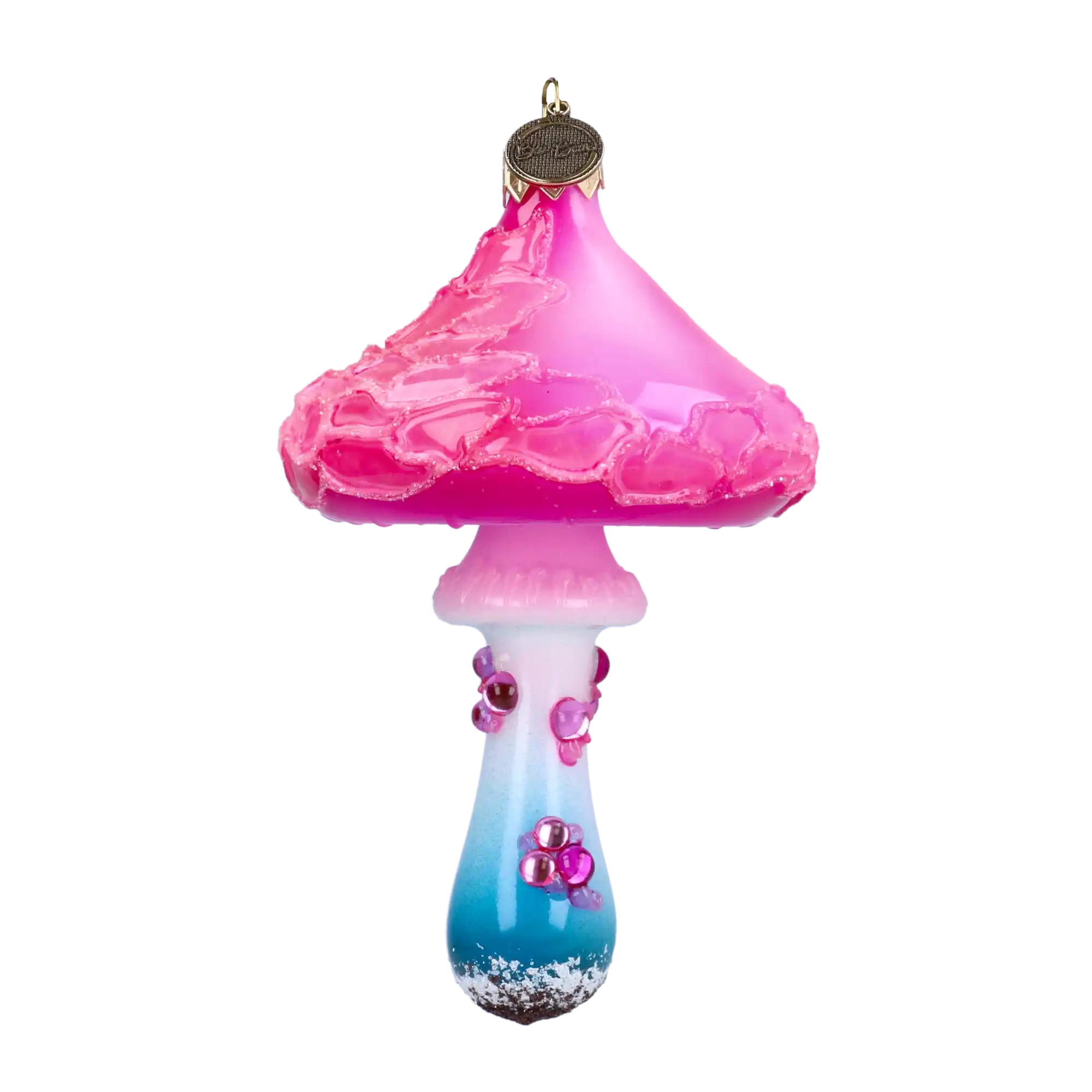 Neonowy Grzybek Szklana Ozdoba