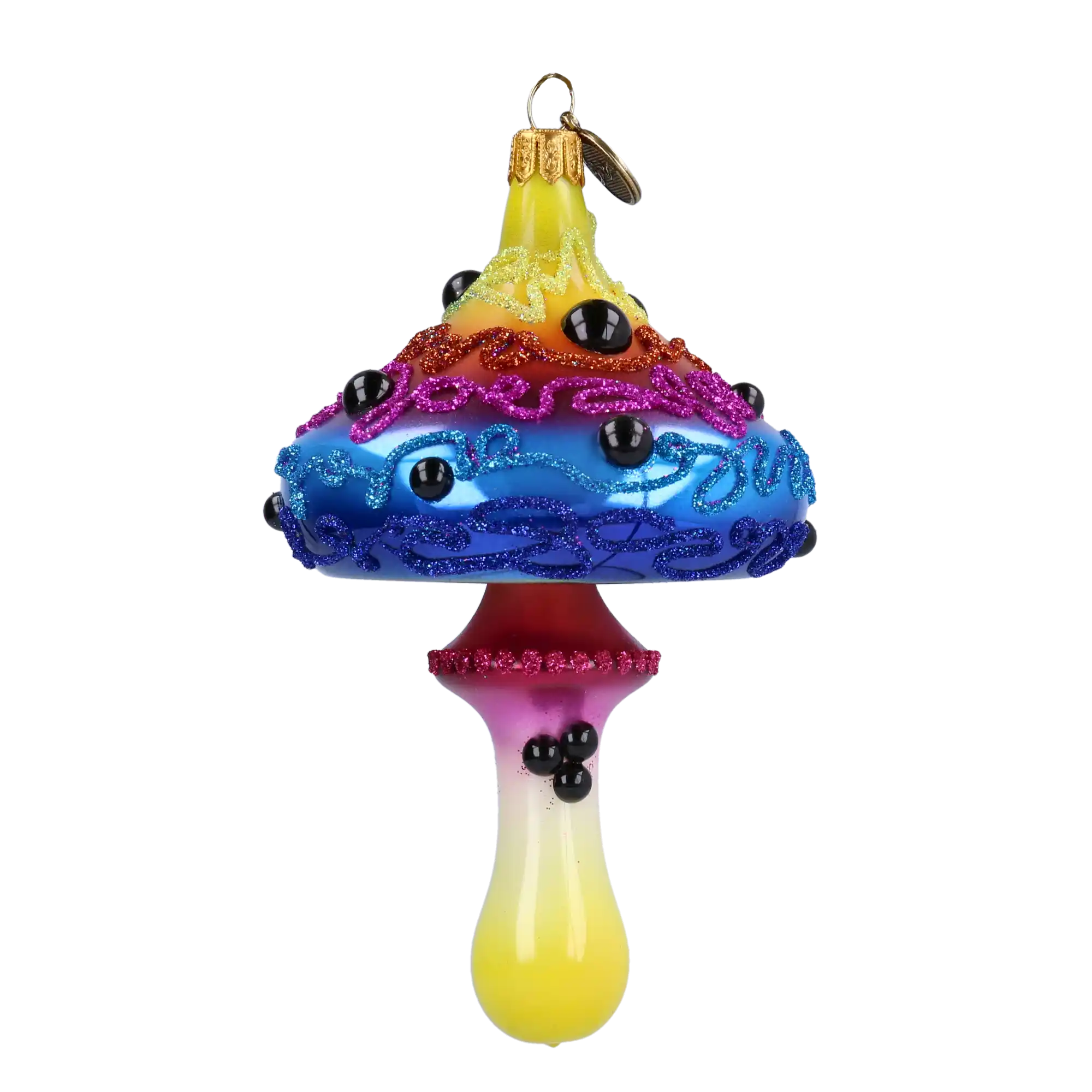 Neonowy Grzybek Szklana Ozdoba