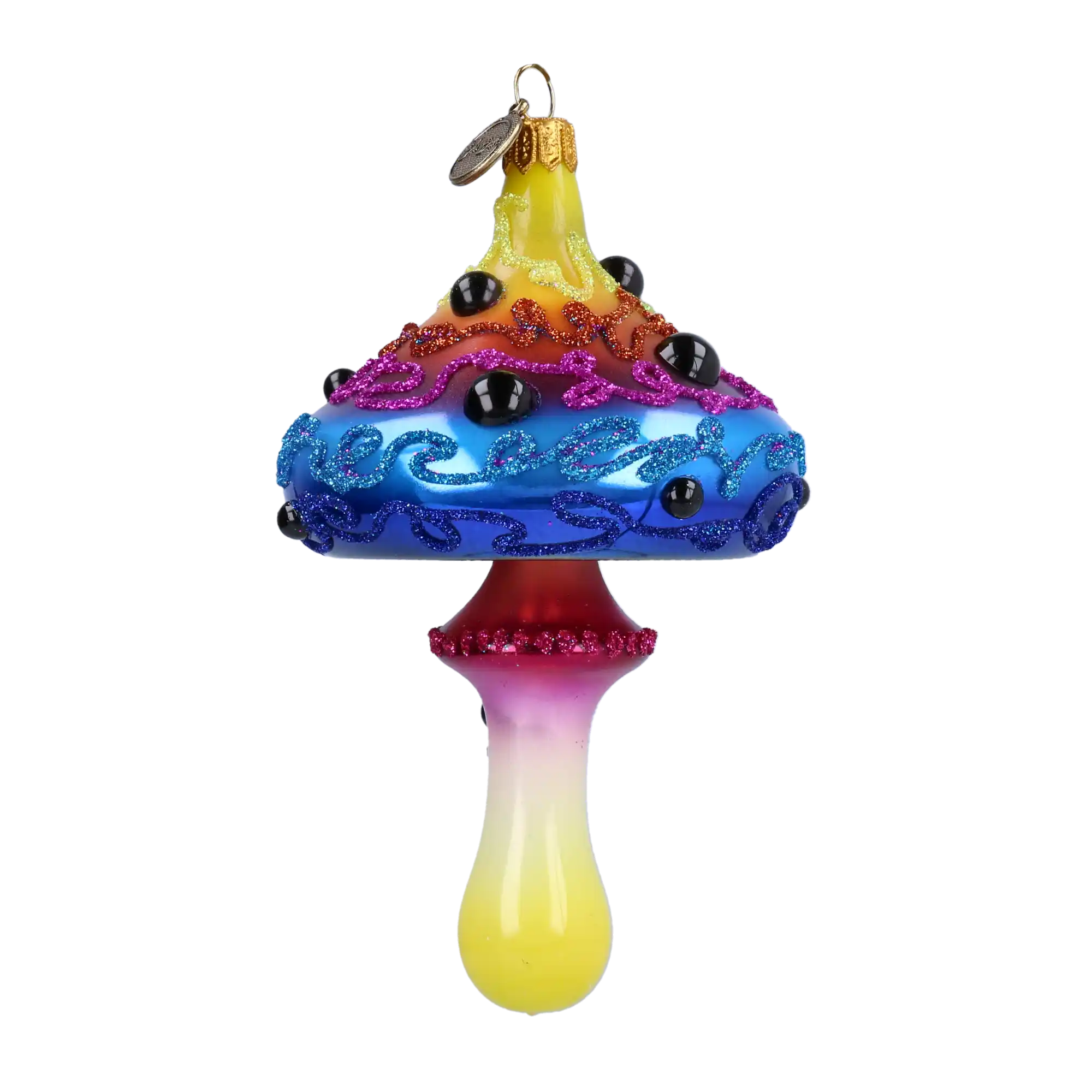 Neonowy Grzybek Szklana Ozdoba