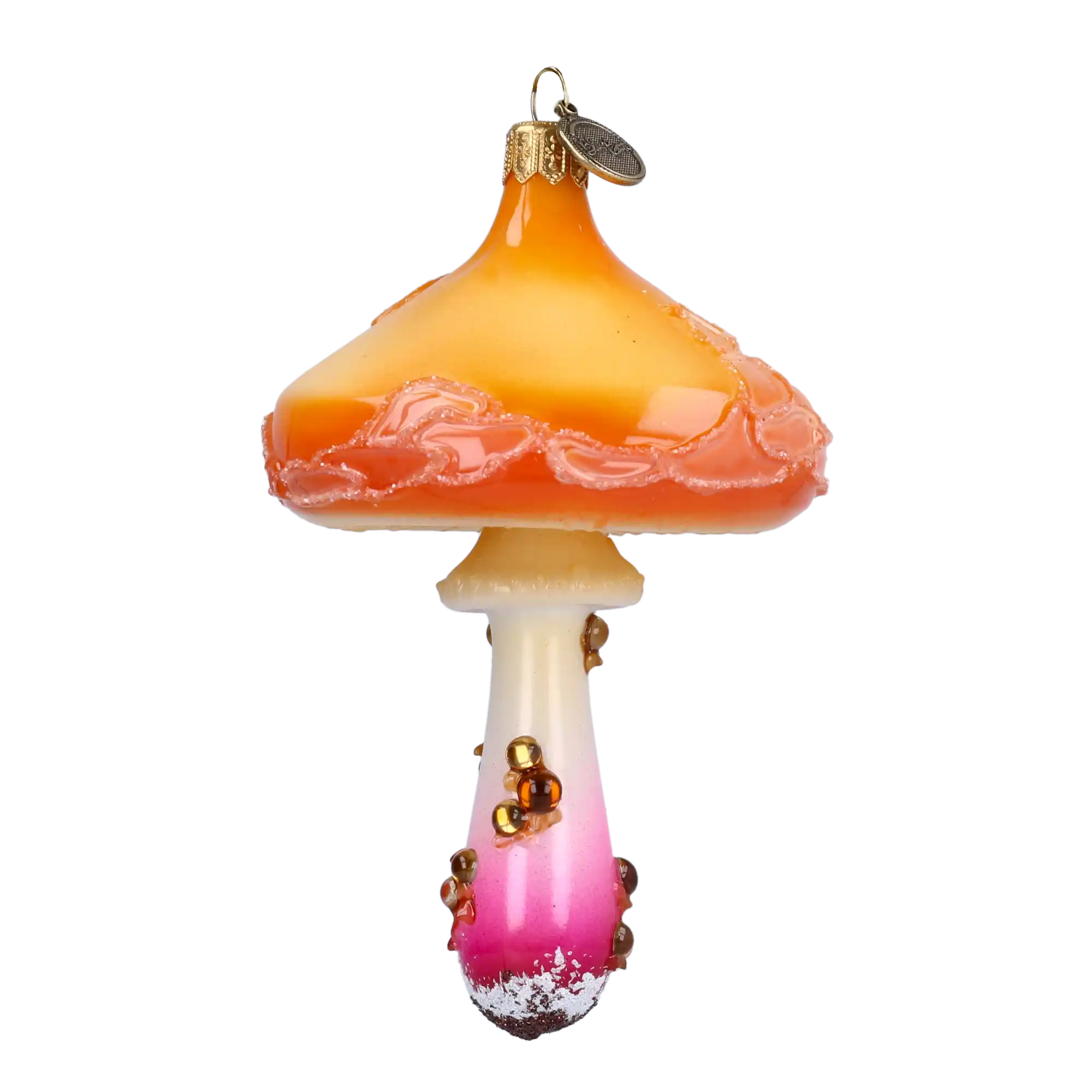 Neonowy Grzybek Szklana Ozdoba