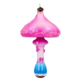 Load image into Gallery viewer, Enchanted Magenta Mushroom Premium christmas glass ornament 2022-214
