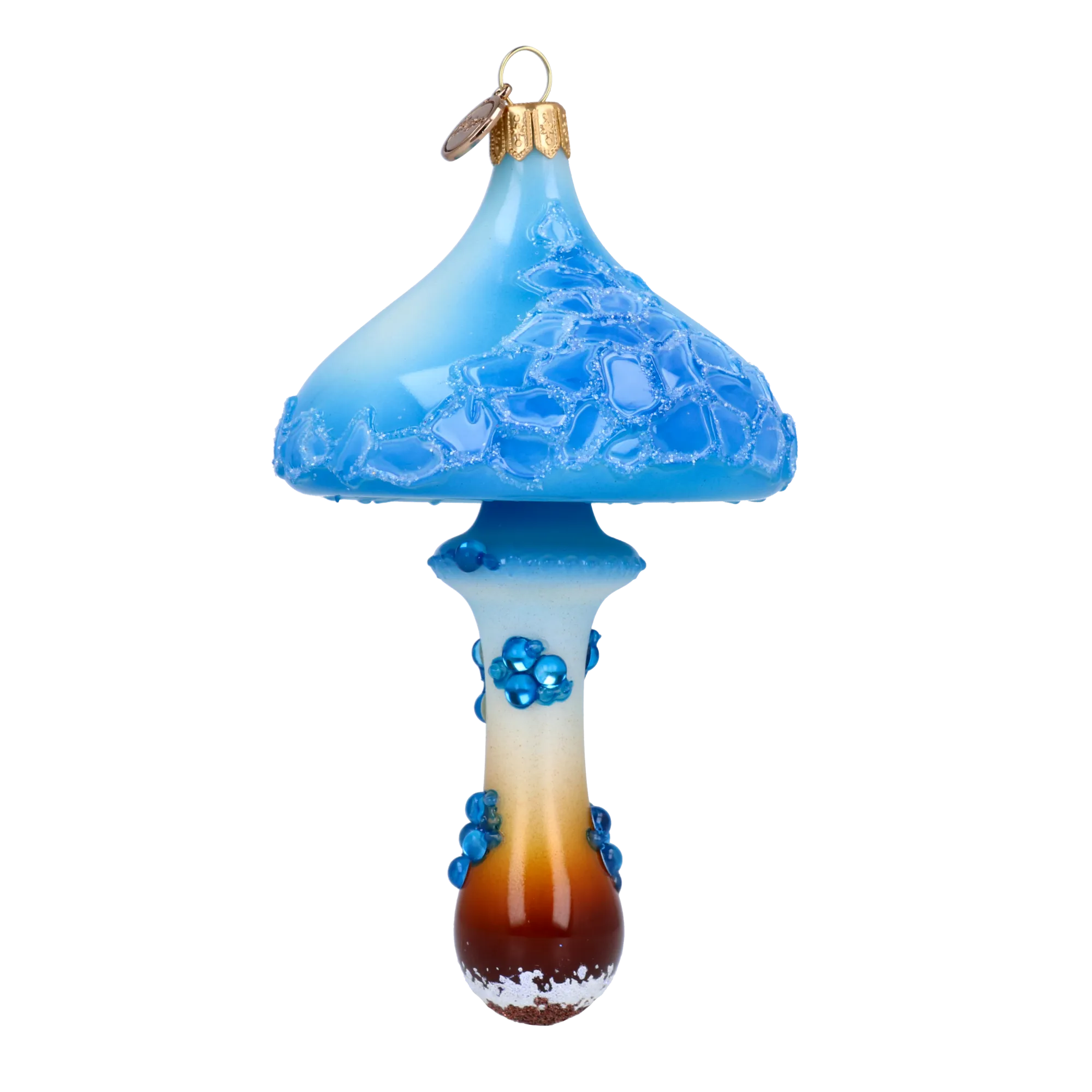 Sapphire Enchanted Toadstool Premium christmas glass ornament 2022-215