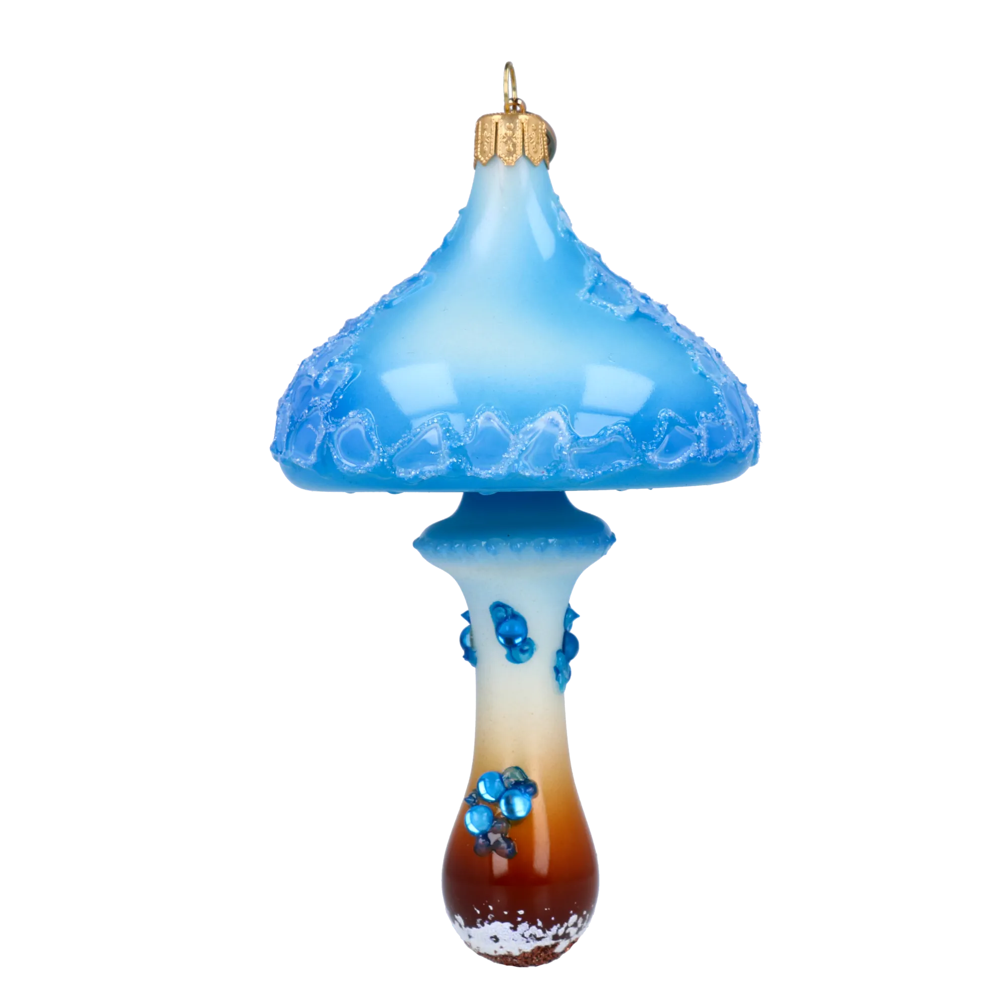 Sapphire Enchanted Toadstool Premium christmas glass ornament 2022-215