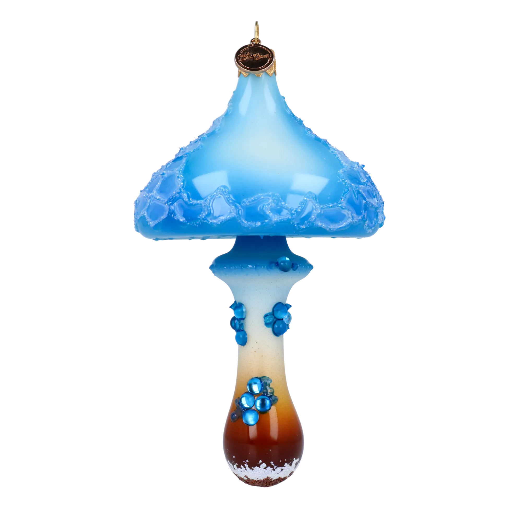 Sapphire Enchanted Toadstool Premium christmas glass ornament 2022-215