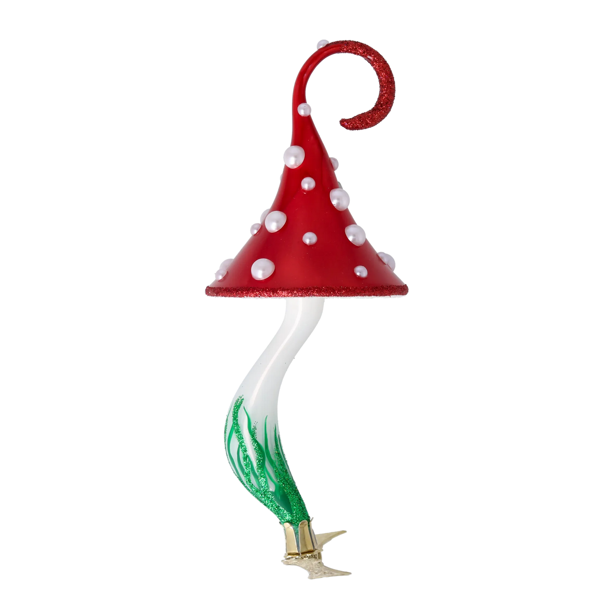 Stately Crimson Sentry | Hand-Painted Glass Ornament | Blubom 2022-218
