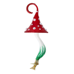 Stately Crimson Sentry | Hand-Painted Glass Ornament | Blubom 2022-218