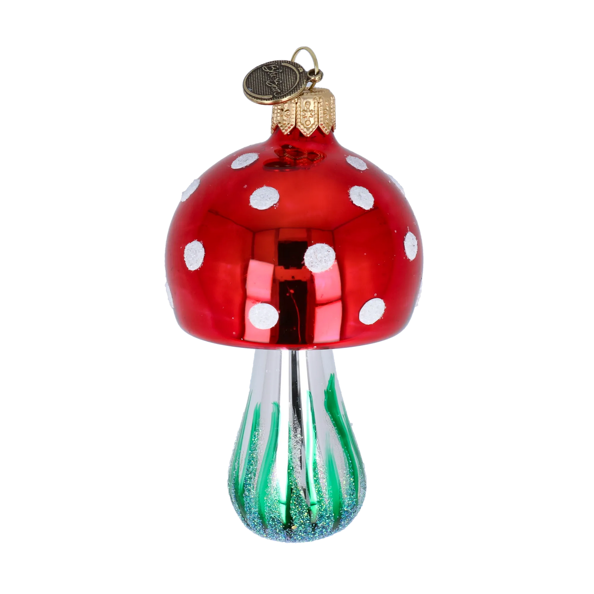 Silent Scarlet Sentinel | Hand-Painted Glass Ornament | Blubom 2022-223