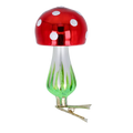 Crimson Moss Dweller | Hand-Painted Glass Ornament | Blubom 2022-225