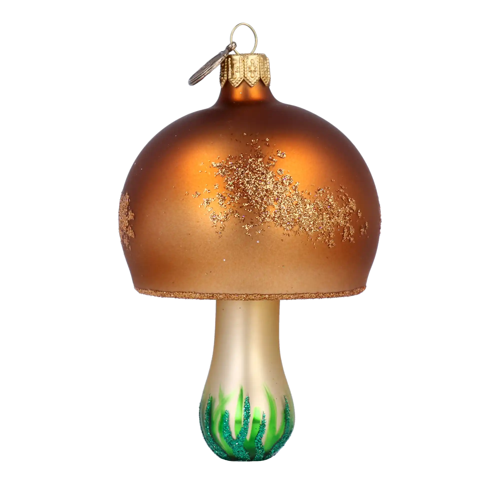 Szklany Grzybek Złocisty – Ciepło Leśnej Polany Borowik Szklana Ozdoba