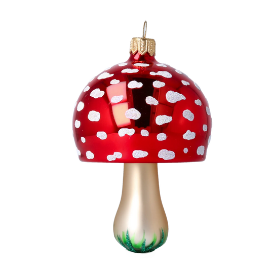 Scarlet Forest Toadstool Premium christmas glass ornament 2022-233