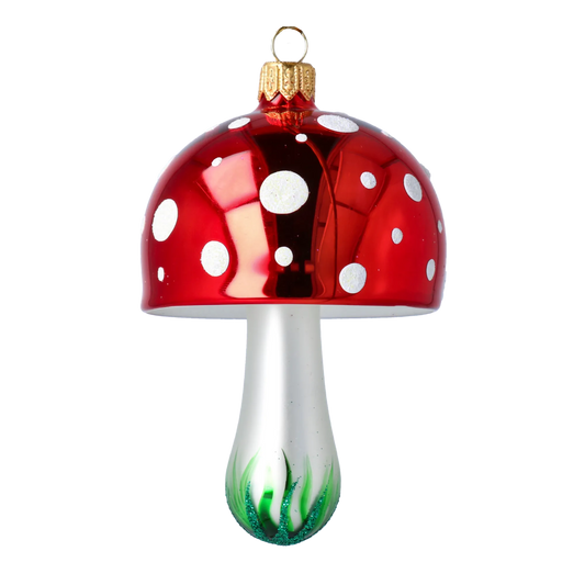 Scarlet Spotted Toadstool Premium christmas glass ornament 2022-234