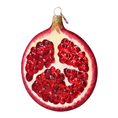 Załaduj obraz do przeglądarki galerii, Pomegranate Slice. Handmade Glass Christmas ornament. 2022-235
