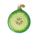 Załaduj obraz do przeglądarki galerii, Cucumber Slice. Handmade Glass Christmas ornament. 2022-240
