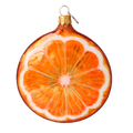 Saffron Orchard Radiance | Hand-Painted Glass Ornament | Blubom 2022-241