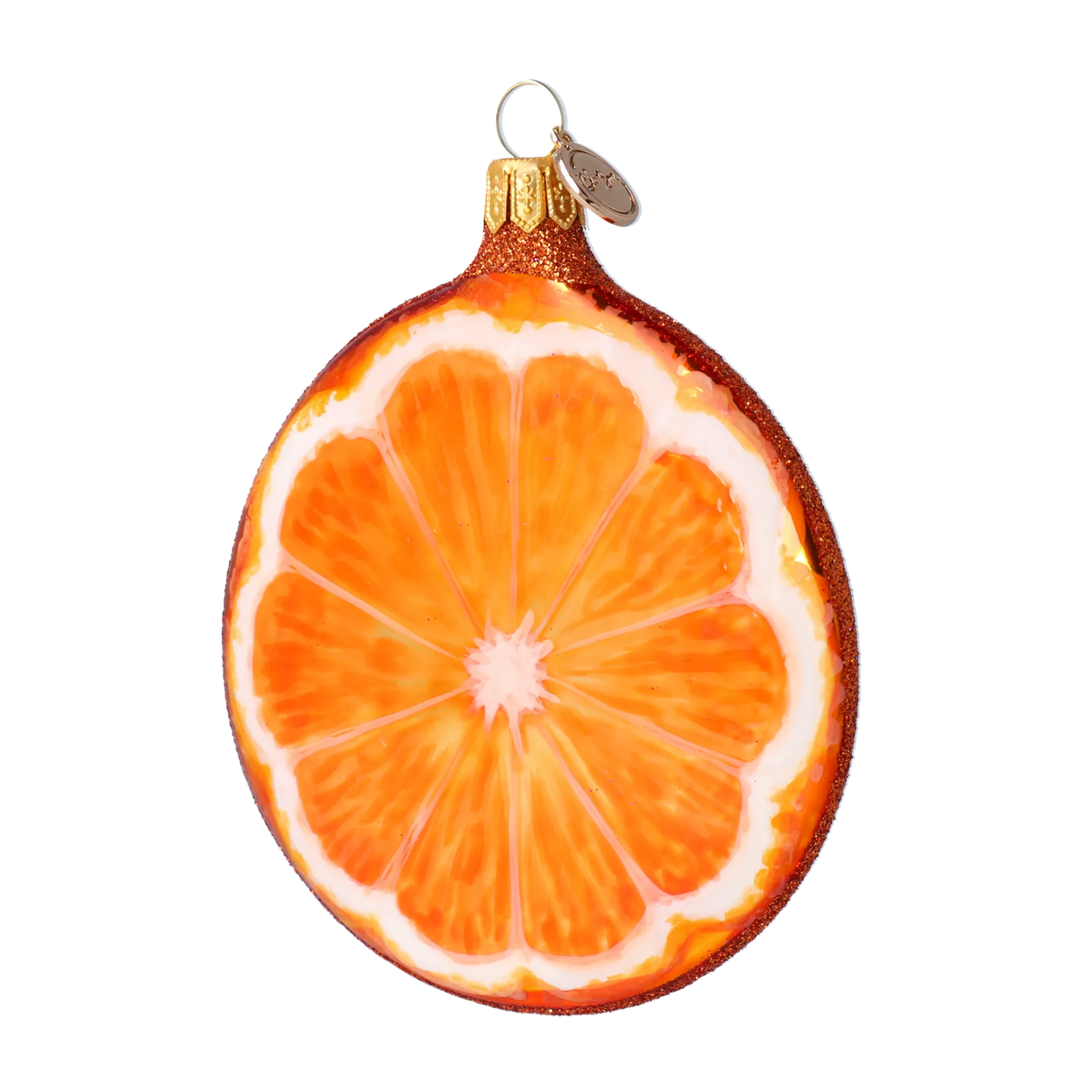 Saffron Orchard Radiance | Hand-Painted Glass Ornament | Blubom 2022-241