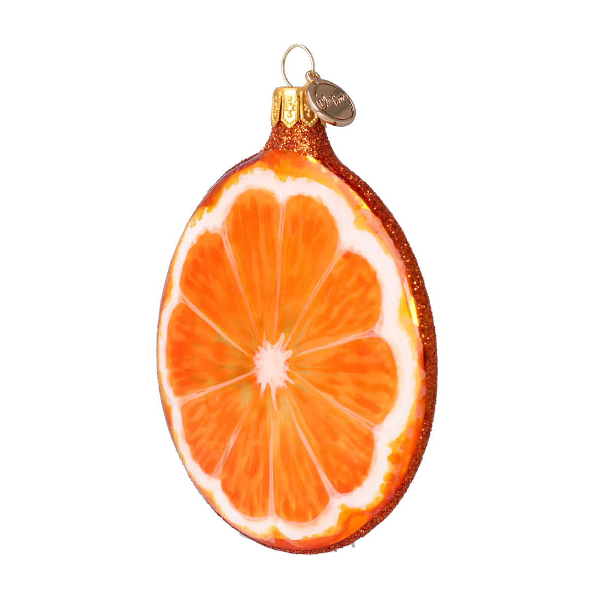 Saffron Orchard Radiance | Hand-Painted Glass Ornament | Blubom 2022-241