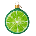 Załaduj obraz do przeglądarki galerii, Lime slice. Handmade Glass Christmas ornament. 2022-242
