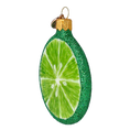 Załaduj obraz do przeglądarki galerii, Lime slice. Handmade Glass Christmas ornament. 2022-242
