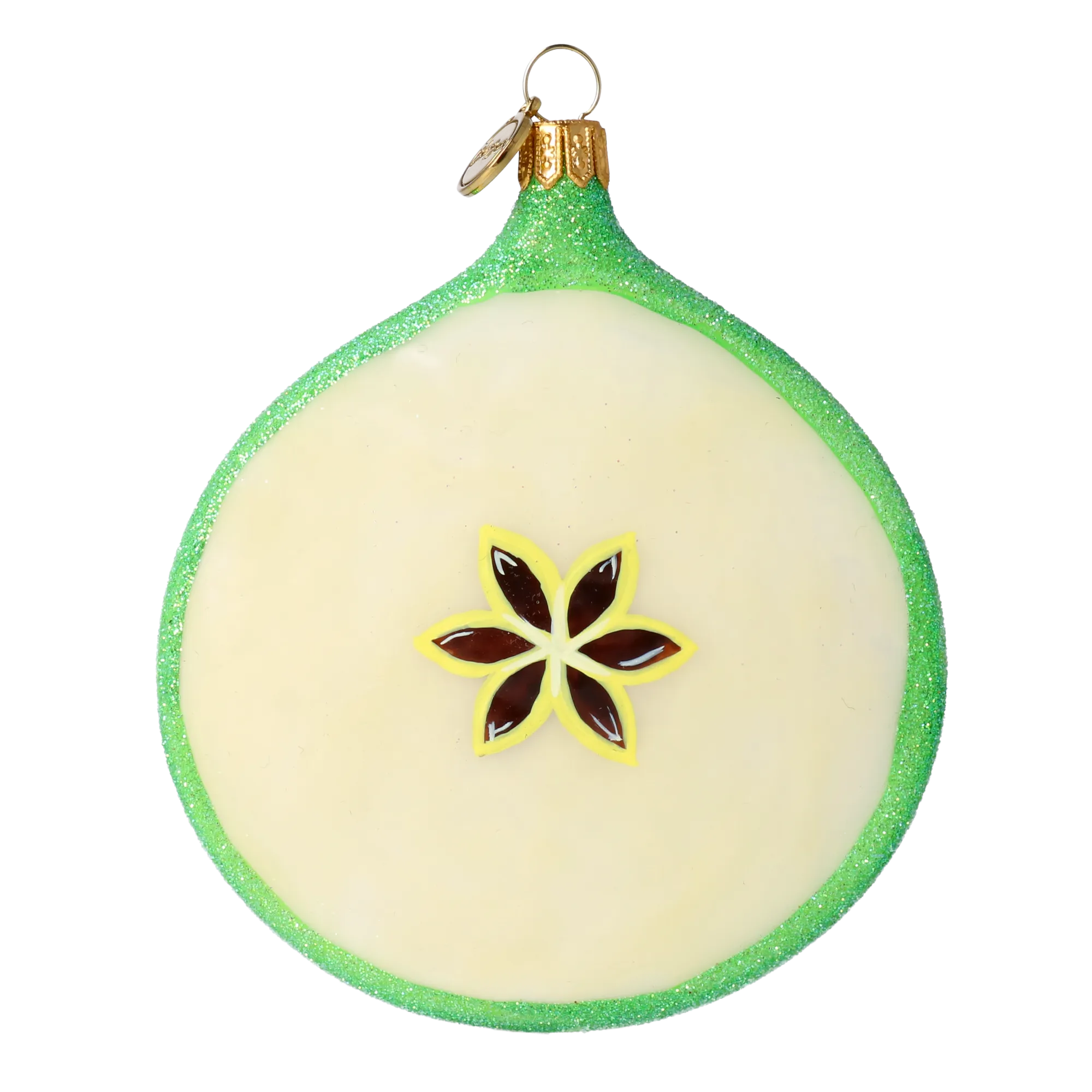 Christmas Apple - Handmade Glass Christmas ornament. 2022-244