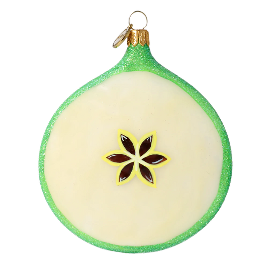 Christmas Apple - Handmade Glass Christmas ornament. 2022-244