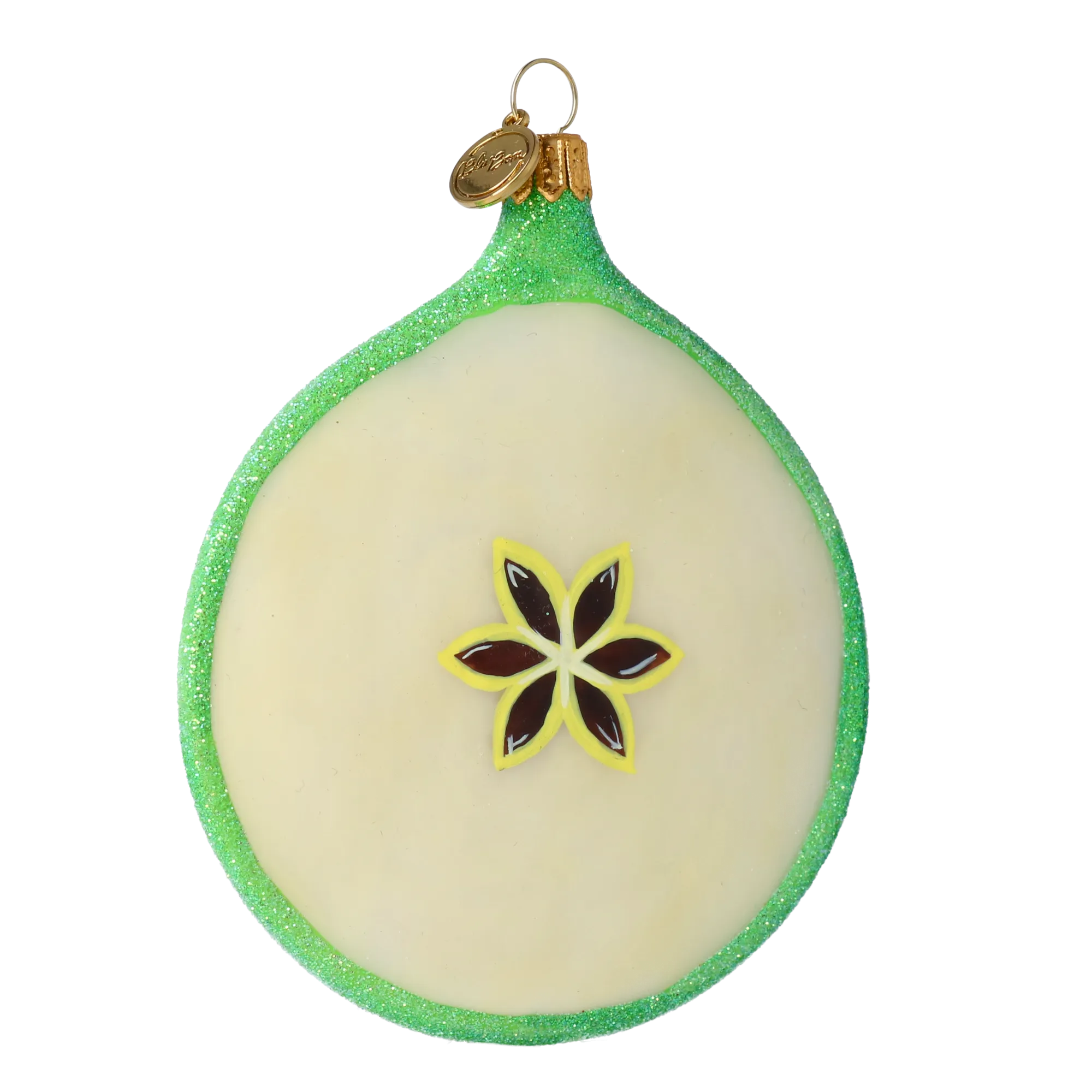 Christmas Apple - Handmade Glass Christmas ornament. 2022-244