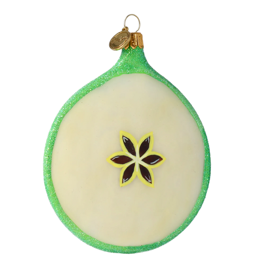Christmas Apple - Handmade Glass Christmas ornament. 2022-244